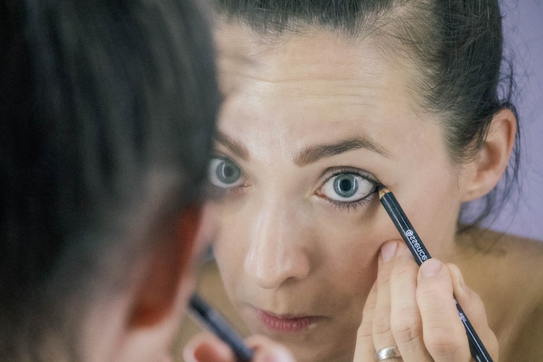 Professional makeup artist at work